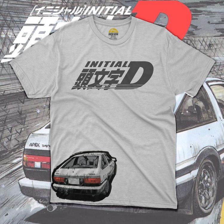  Initial D Trueno Fujiwara Takumi DW1 White Oversize Unisex T-Shirt