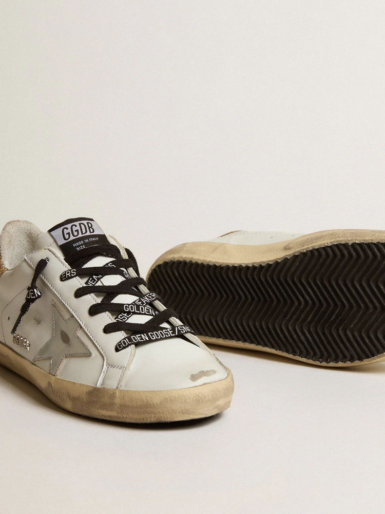 Golden Goose Super-Star Gold Glitter Ice Gray