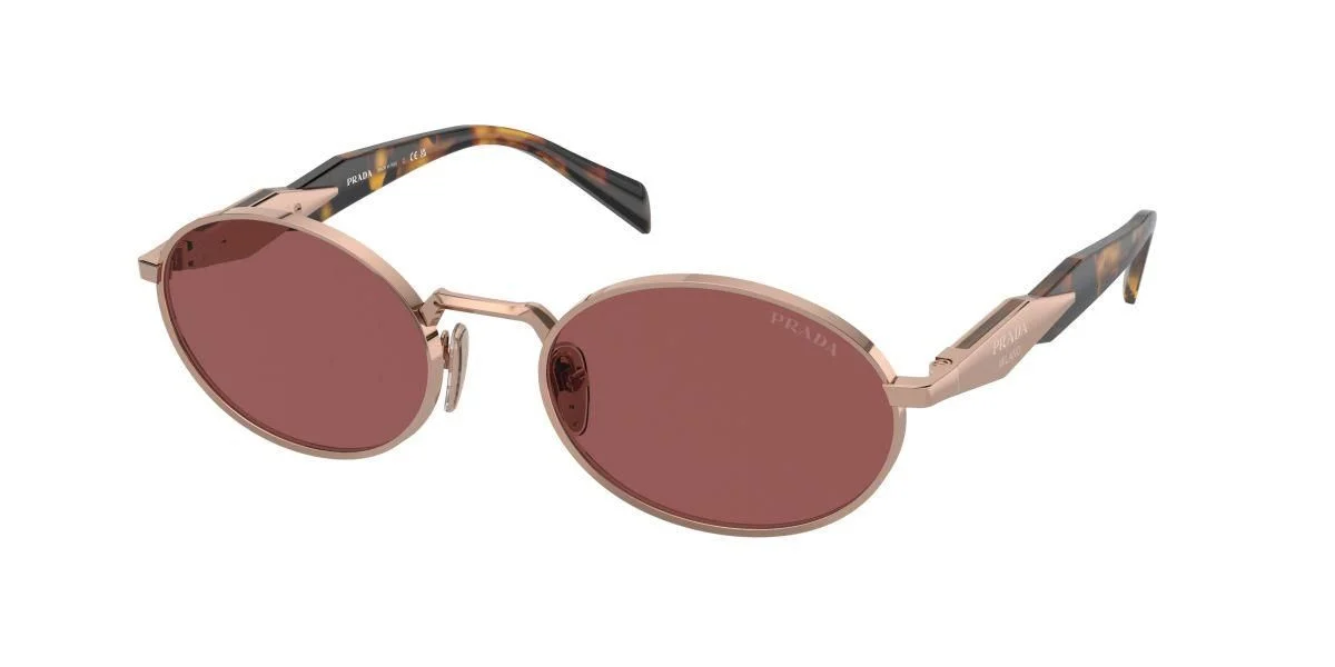 PRADA PR65ZS ZVN09T 55*20*140 Pale Gold Light Purple Brown  Gözlük