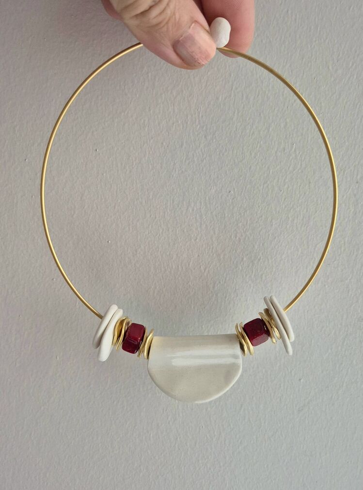 Porselen Choker Kolye