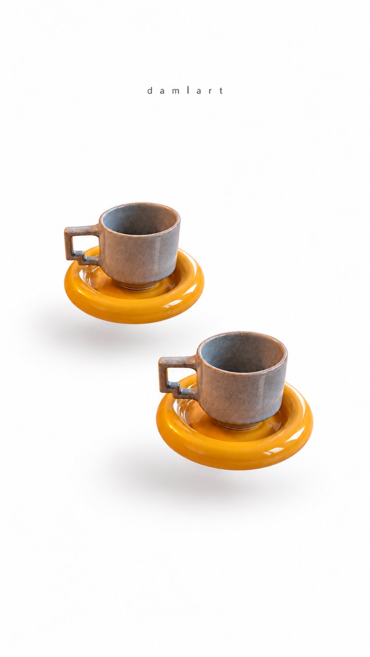 Seramik Donut Kahve Fincan Set