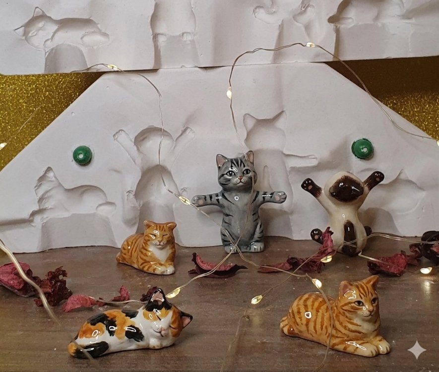 4 lü kedi kalıbı