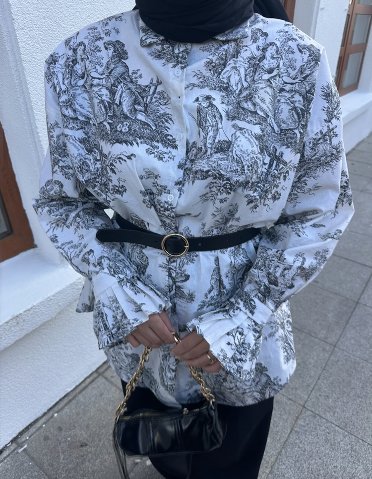 Siyah fransız gömleği