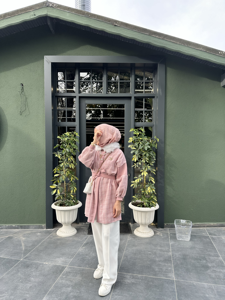 Pembe sindy ceket 