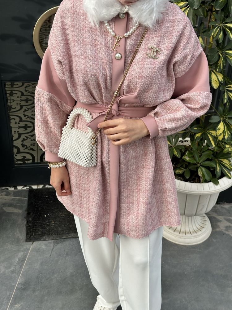 Pembe sindy ceket 