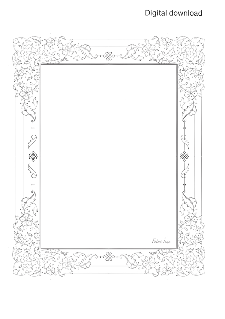 Dış pervaz Tezhip deseni