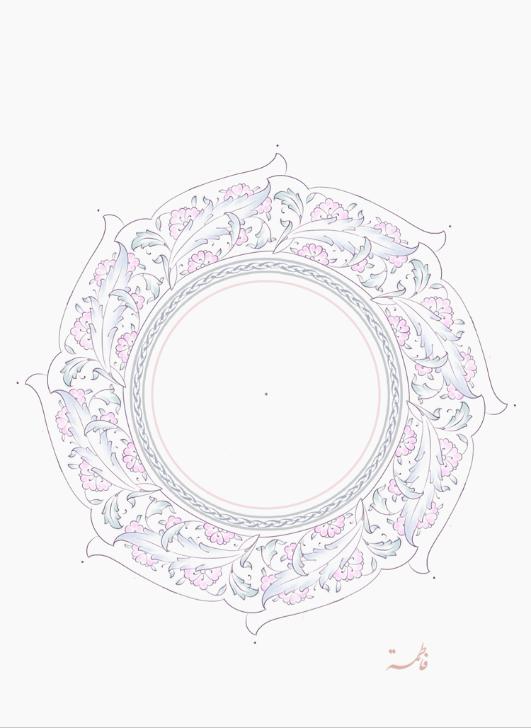 Tezhip uygulama deseni (dijital çizim)