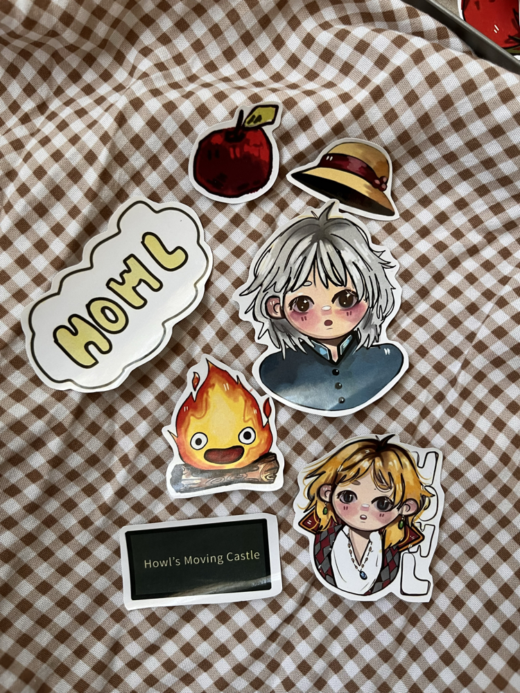 Moving castle sticker seti 