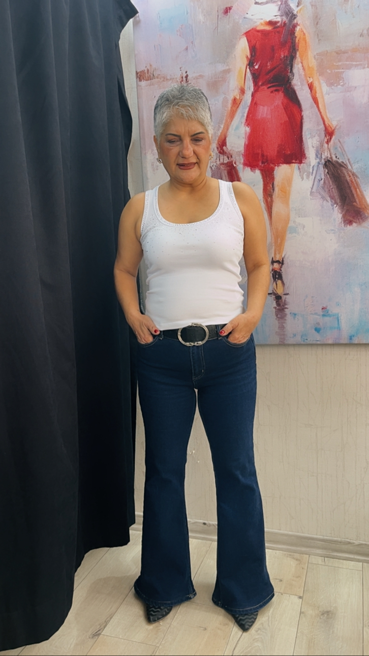 Beyaz taşlı atlet