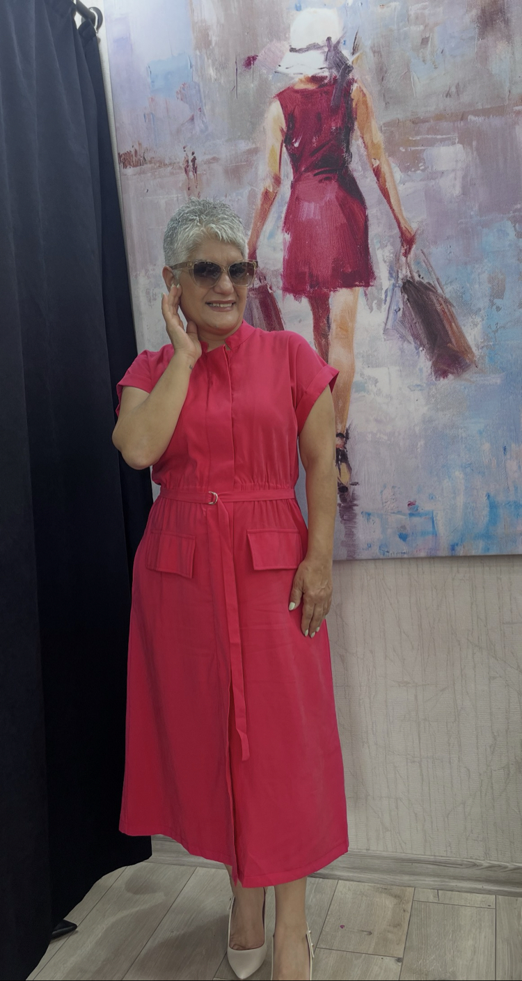 Fuşya elbise