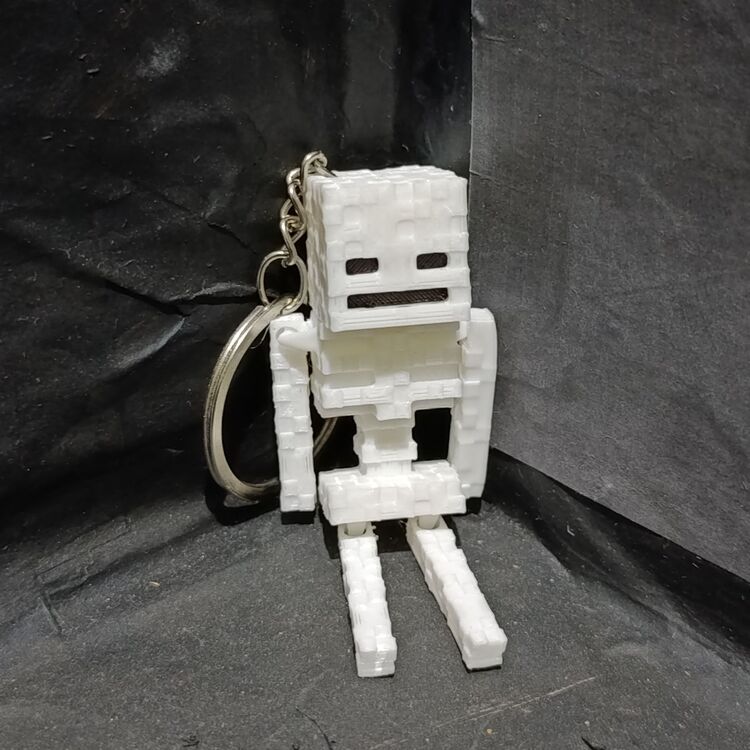 Minecraft İskelet Anahtarlık Figür