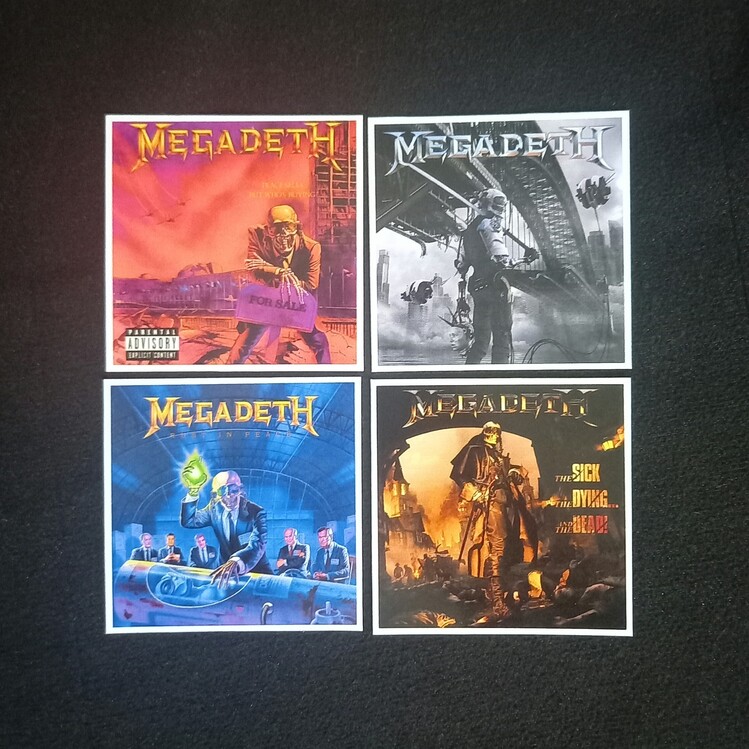 Megadeth Fotokart Sticker Seti