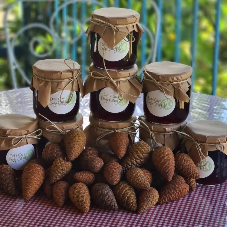 Şekersiz kozalak şurubu