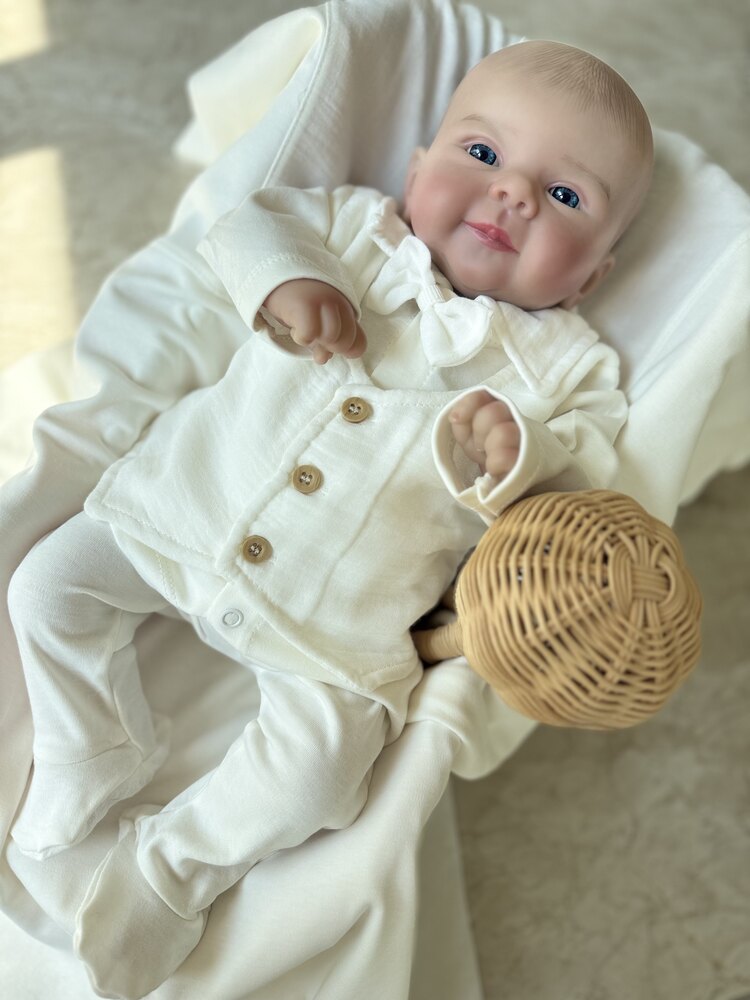 Müslin ve Pamuk karışık Erkek Bebek Hastane Çıkış Seti