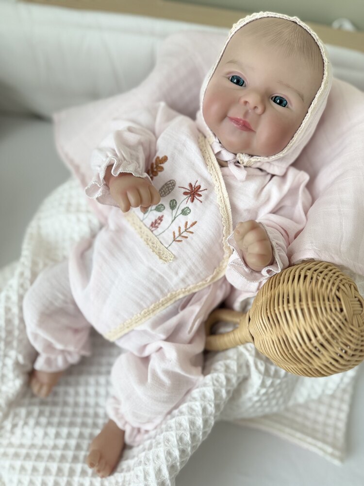 Müslin Kopenakili Kız Bebek Hastane Çıkış Seti