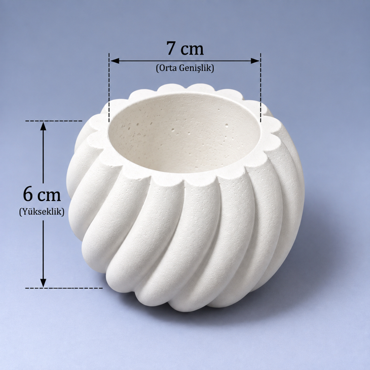 Dekoratif Spiral Saksı & Mumluk 