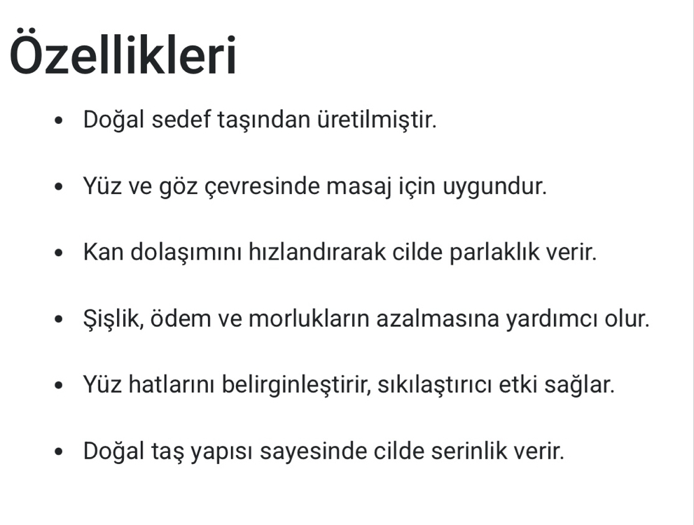 Sedef Kaşık Yüz Masaj Aleti