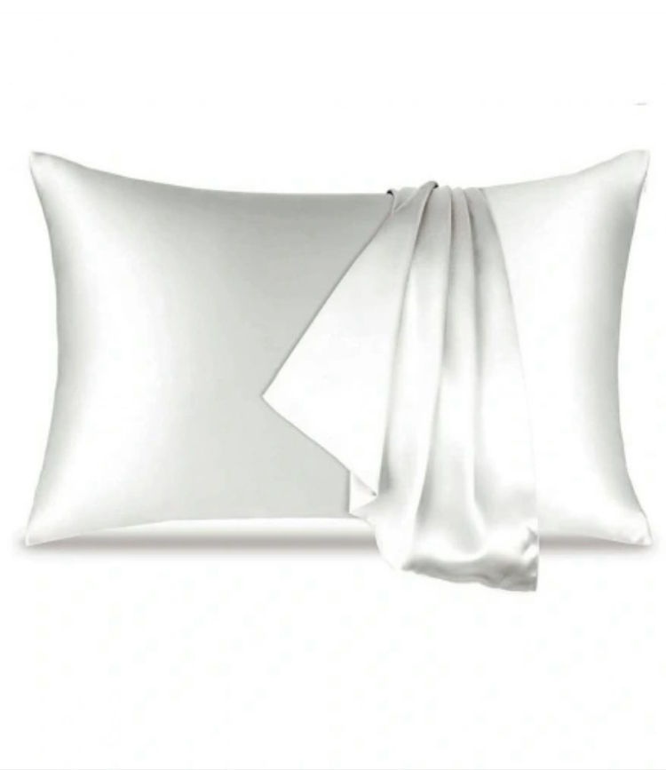 Beyaz (white) Renk Dut İpeği Yastık Kılıfı