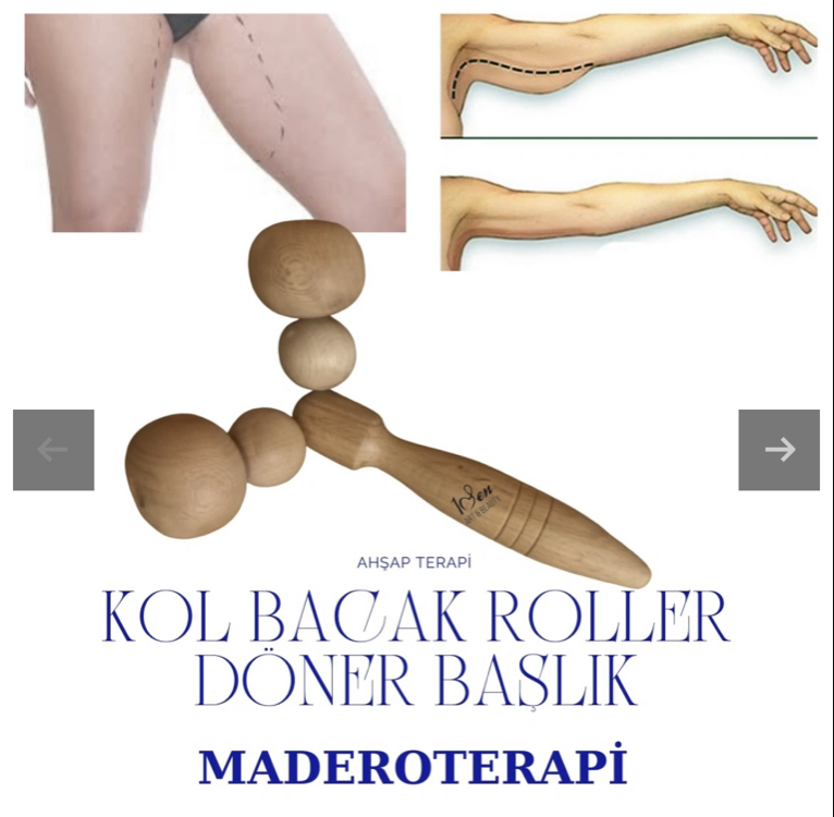 MADEROTERAPİ İÇ KOL-BALDIR- BACAK ROLLER AHŞAP MASAJ ALETİ