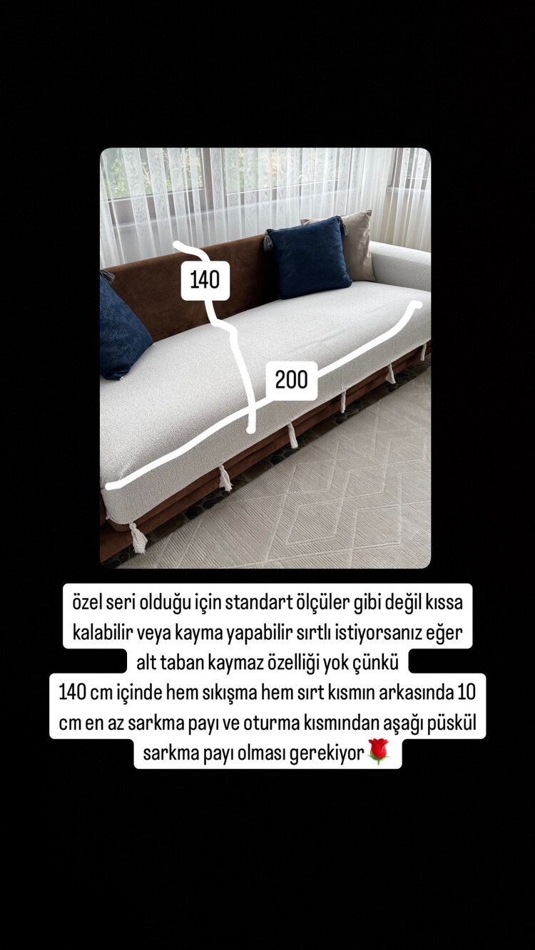 Şönil koltuk örtüsü 140x200 ölçülü