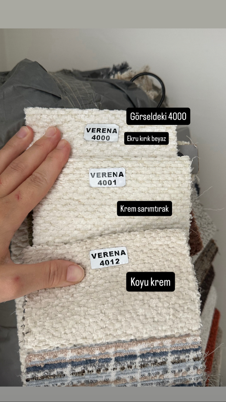 verena ekru kırık beyaz döşemil püsküllü koltuk örtüsü 
