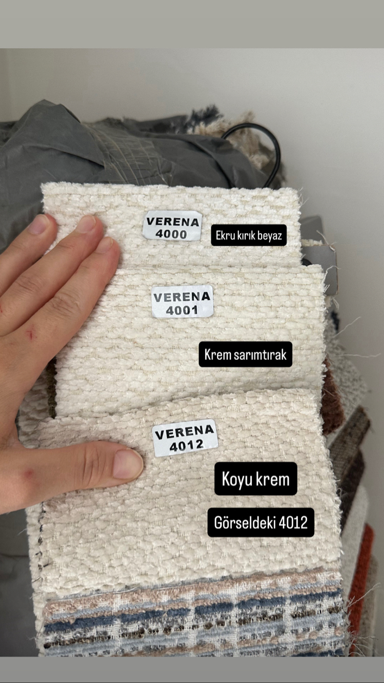 verena döşemelik koyu krem püsküllü koltuk örtüsü