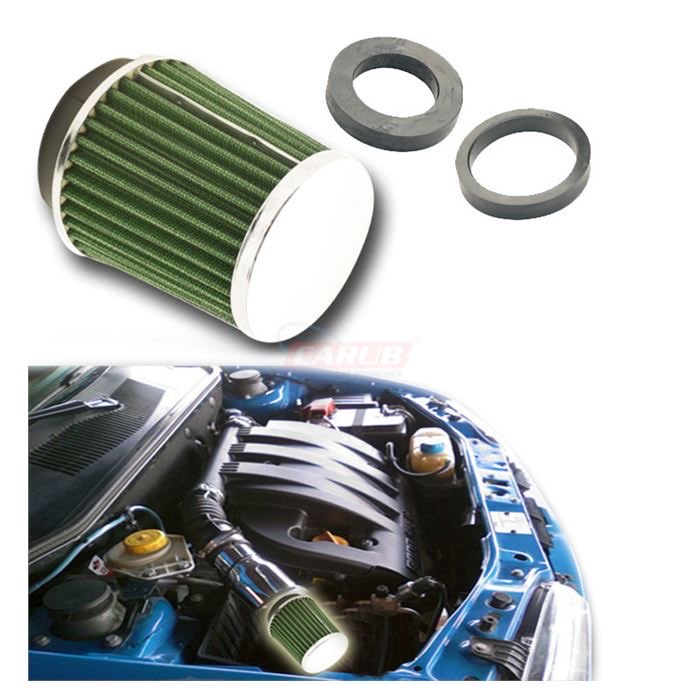 CARUB Hava Filtresi Tuning 2 Aparatlı Krom-Yeşil 