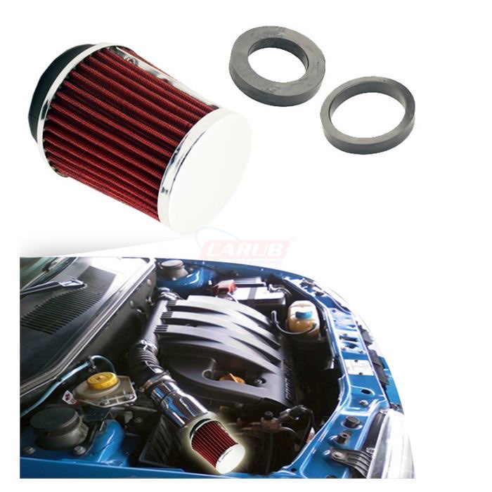 CARUB Hava Filtresi Tuning 2 Aparatlı Krom-Kırmızı