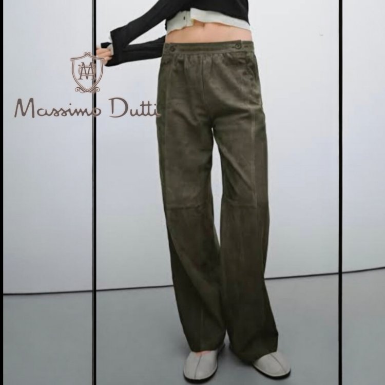 MASSİMO DUTTİ Deri & Keten Pantolon