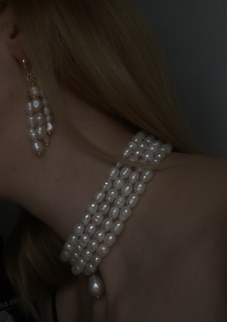 Luna Lumière Gerçek İnci Choker