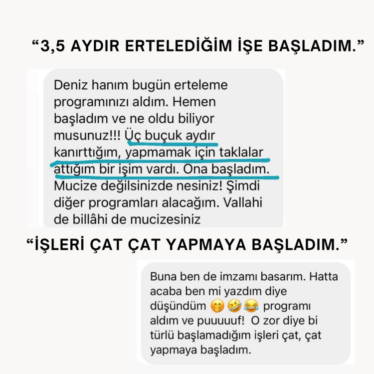 7-13 Temmuz Ertelemeden Özgürleş GRUP PROGRAMI