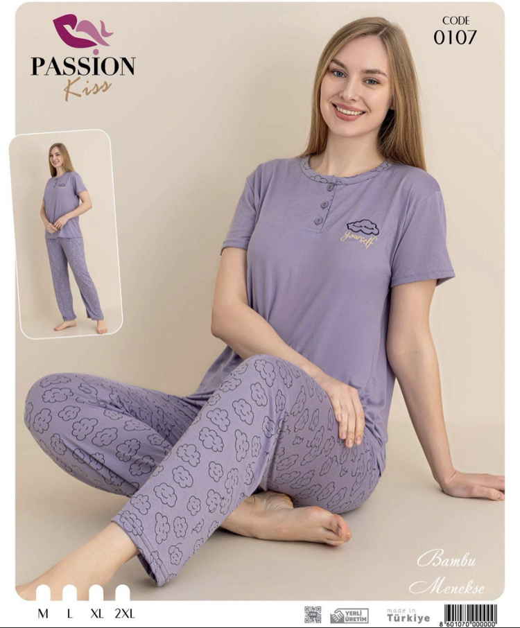 Bambu Lila Pijama Takımı