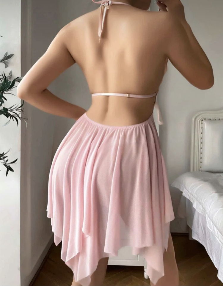 Pembe Kelebek Gecelik