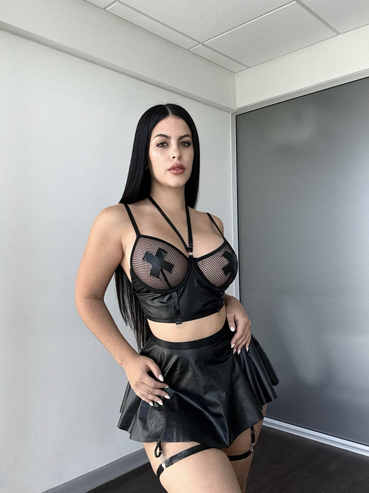 Deri Jartiyer set Fashion