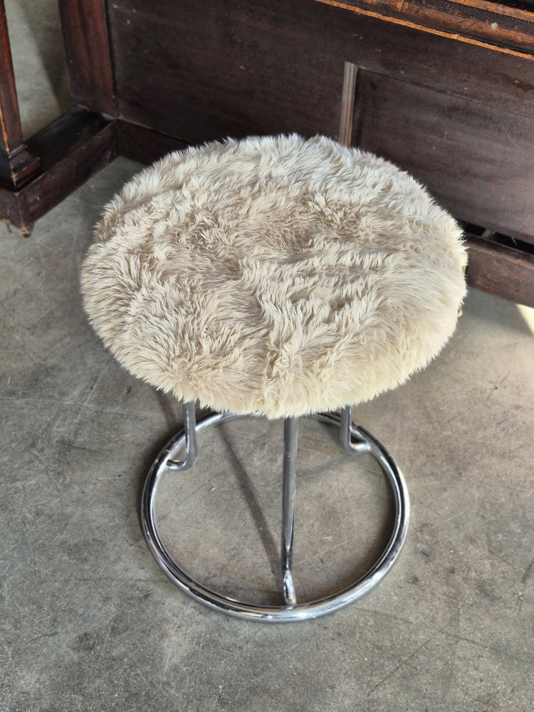 Mid-Century Modern Krom Tabure