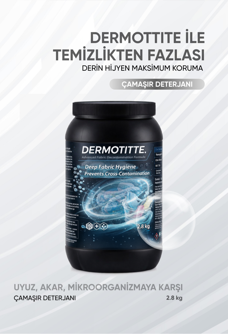 Dermotitte. Uyuz ve Akar Karşıtı Enzimatik Tekstil Deterjanı |