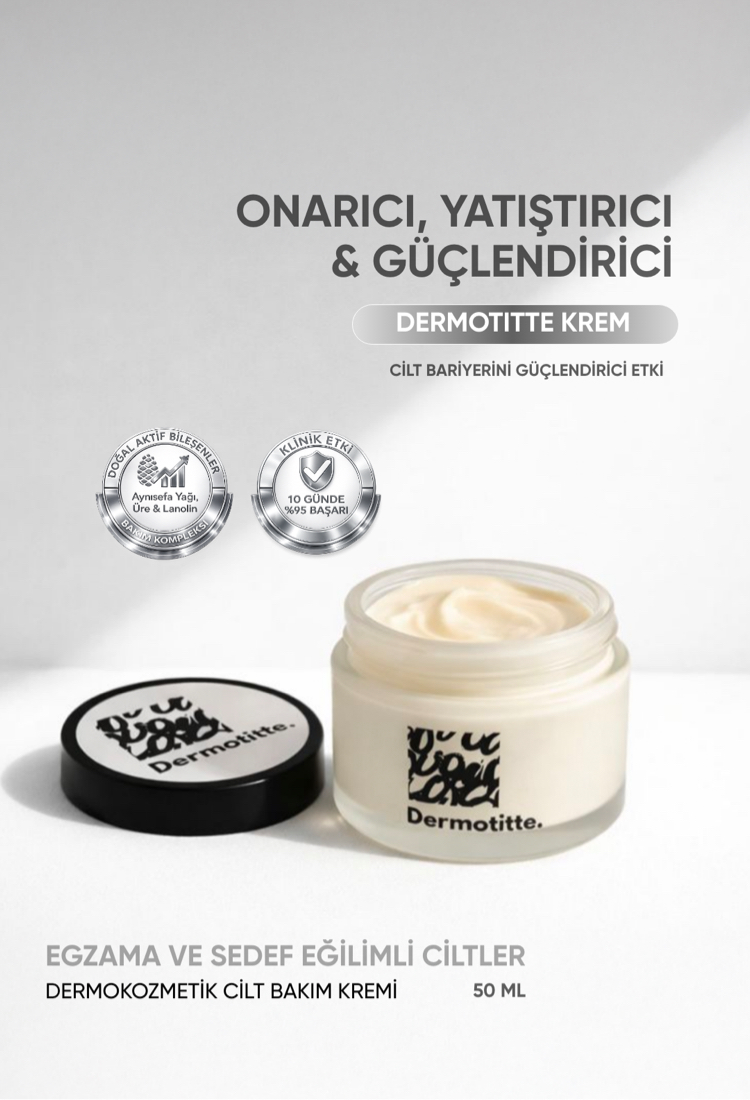 Dermotitte Egzama ve Sedefe Eğilimli Ciltler  Onarıcı ve yatıştırıcı Bakım Kremi 