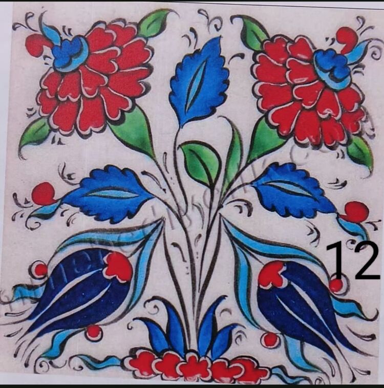 10x10 cm klasik çini motifi