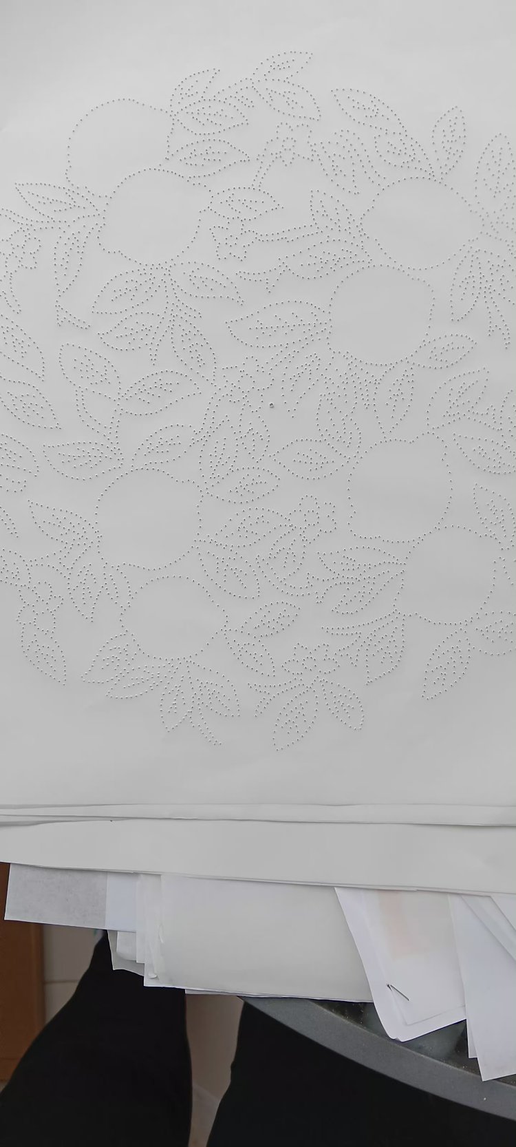 Limon motifli modern çini şablon