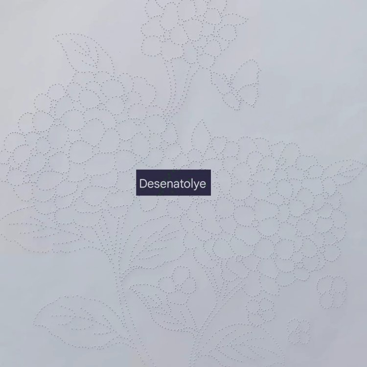 Ortanca çiçekleri çini deseni