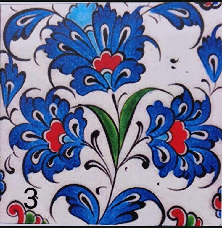 10x10 cm klasik çini motif