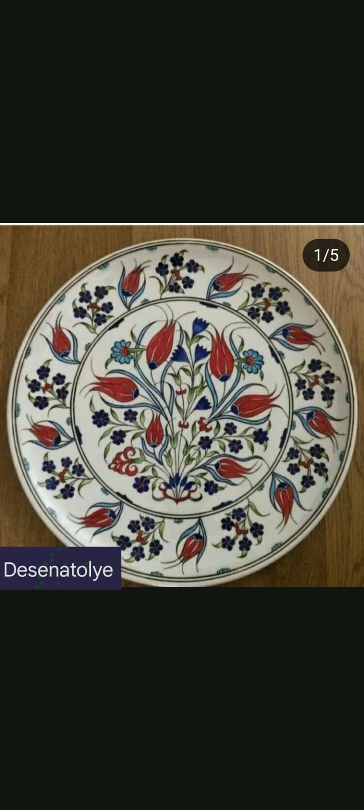 Lale motifli çini desen