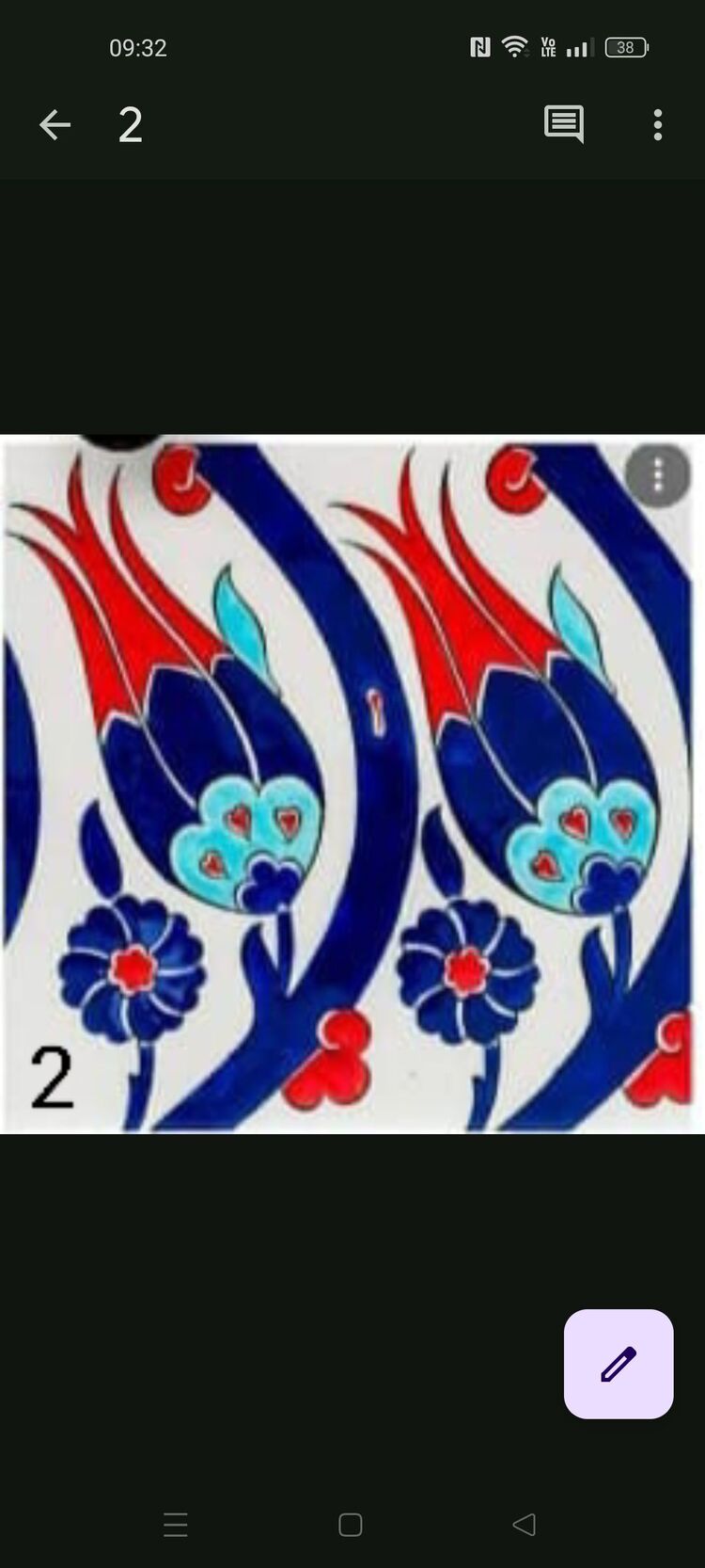 10x10 cm klasik çini motif