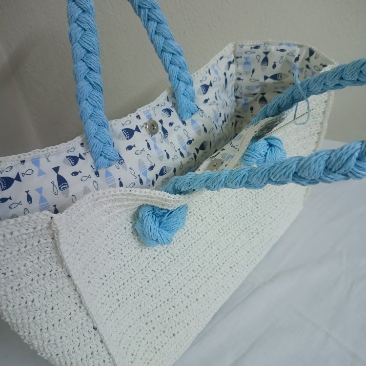 Mel's Natural Chic Bag / White