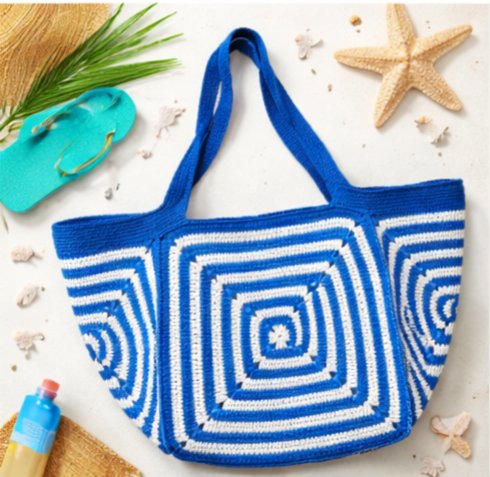 Blue Beach Bag