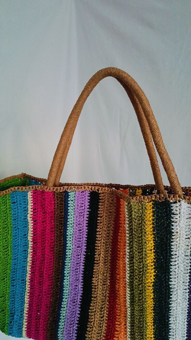 Çok renkli plaj çantası