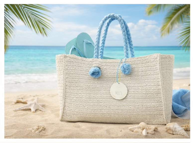 Mel's Natural Chic Bag / White
