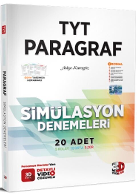 3D YAYINLARI TYT PARAGRAF SİMÜLASYON DENEMESİ GÜNCEL BASKI