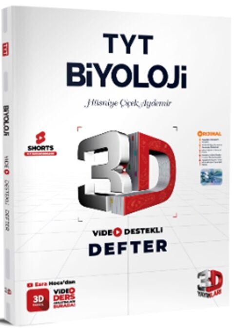 3D YAYINLARI TYT BİYOLOJİ VİDEO DESTEKLİ DEFTER