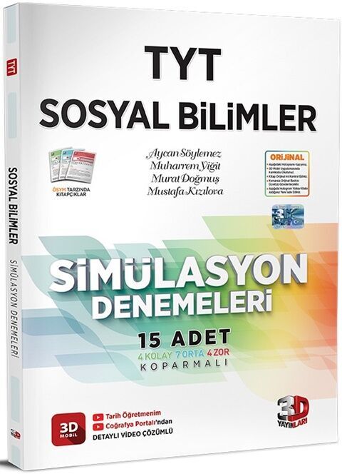 3D YAYINLARI TYT SOSYAL BİLİMLERİ SİMÜLASYON DENEMESİ GÜNCEL BASKI